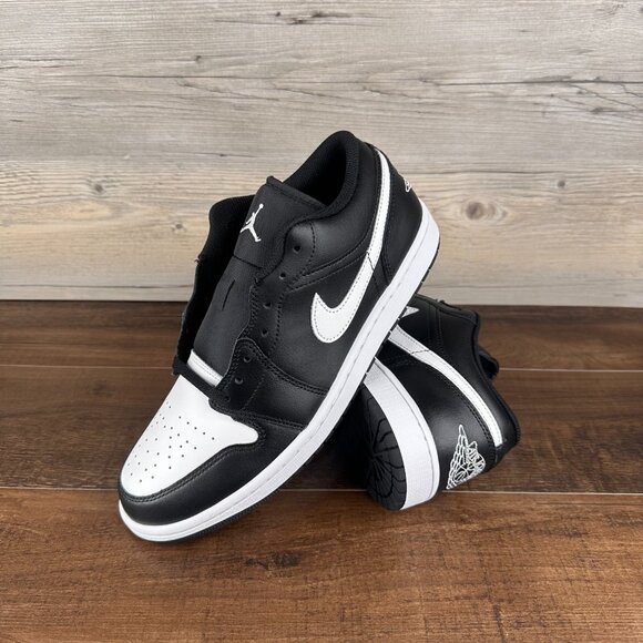 Nike Air Jordan 1 Low Orca Mens Size 10 Black Summit White 553558 043 - Picture 1 of 9